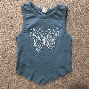 Urban Outfitters Butterfly Open Tie Back Tank Top with Gems